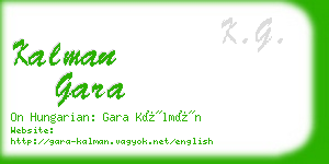 kalman gara business card